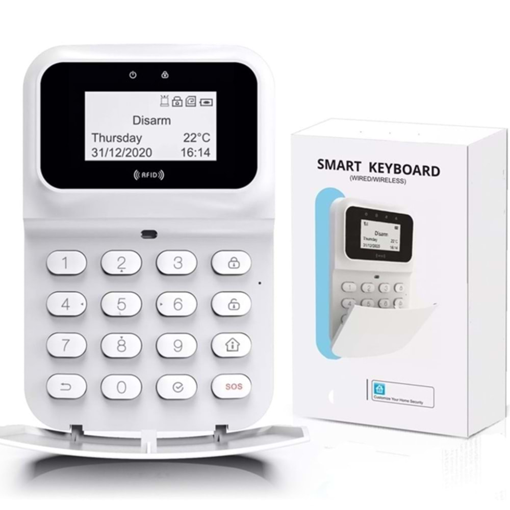 OPAX SZR-77 KABLOSUZ KEYPAD /TUŞ TAKIMI LİTYUM PİLLİ ( OPAX MARKALI ALARM PANELLERİNİ DESTEKLER)