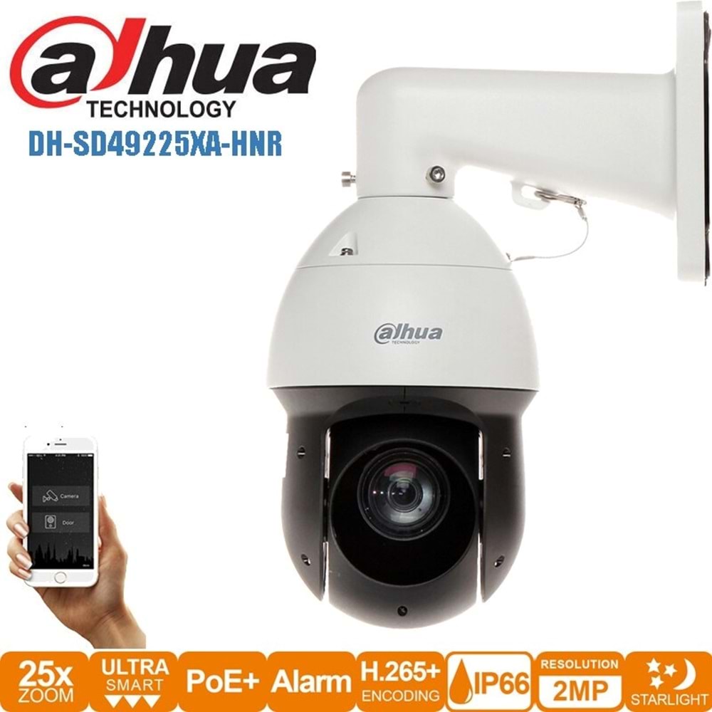 DAHUA DH-SD49225XA-HNR IP 25 X STARLİGHT SPEEDDOME PTZ KAMERA