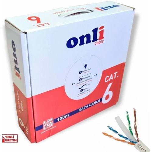 ONLİ 100 METRE CAT6 (U-UTP) 23 AWG KABLO