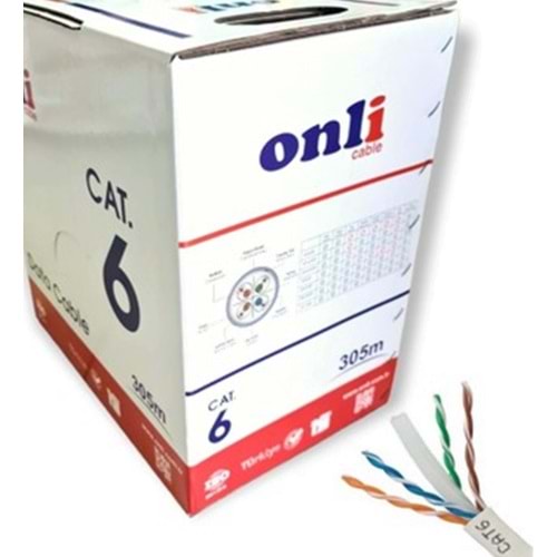 ONLİ 23 AWG İÇ MEKAN 305 METRE CAT6 (UUTP) KABLO