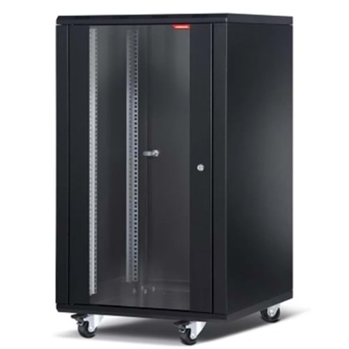 LANDE LN-WB-18U6060 18U 60x60 Dikili Tip Boş Kabinet teker dahil