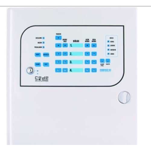 CODESEC K4A - 4 BÖLGELİ KONVANSİYONEL YANGIN PANELİ