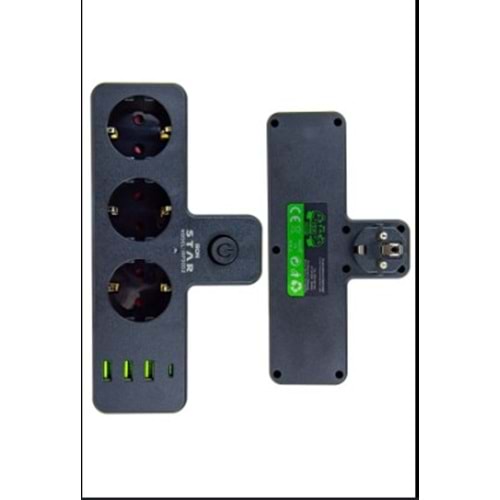 IRONSTAR 3xUSB+1 TYPC-E AKIM KORUMA 3 LÜ P