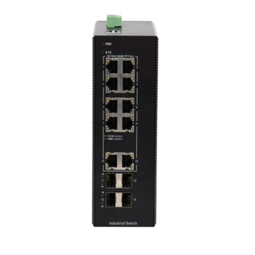 BDCOM IES200-LSTW2040P 120W 4PORT GE POE+2 PORT GE SFPEndüstriyel PoE Switch