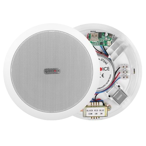 MAGİC VOİCE TPI-351 16 CM 5,25 6 WATT 1 ADET USBLİ TRAFOLU ALÇIPAN HOPARLÖR