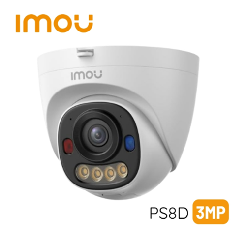 IMOU IM-IPC-PS8DP-3V0 PS8D 3MP 2.8mm Sesli Smart IR 30M Renkli IP66 Turret IP POE Kamera
