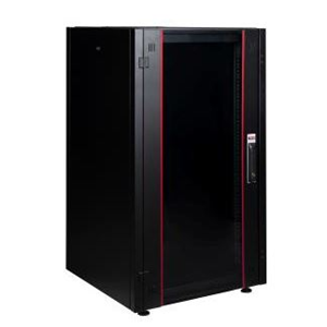 LANDE LN-PRB-20U6060-LG-A 20U 60x60 Dikili Tip Boş Siyah Kabinet+ Teker Dahil