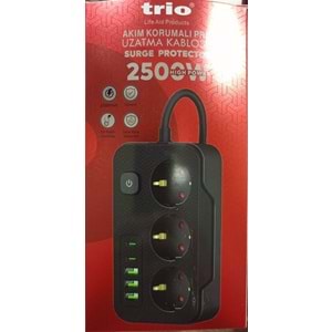 TRİO 3439 3LÜ AKIM KORUMALI PRİZ