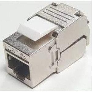 apx-ftp180 CAT6A 180° FTP Metal Keystone Jack