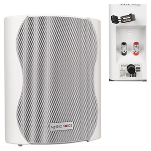 F-LHY4S(WHITE))(SWITH TRANSFORMER)(WITH USB) - MAGICVOICE F-LHY4S 10 CM 4 İNC 10 WATT (MAX:150W) BEYAZ TEKLİ USB Lİ TRAFOLU SÜTUN HOPARLÖR
